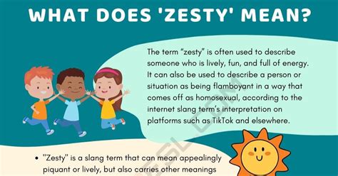 zesty meaning slang|More.